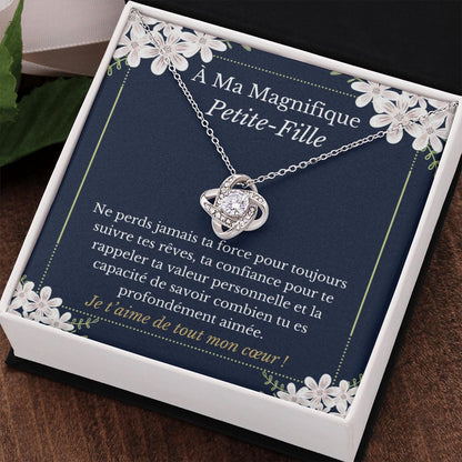 Petite-Fille Collier Cadeau French Granddaughter Necklace Card