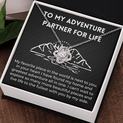 Adventure Partner Travel Wife Girlfriend Message Card Necklace Gift