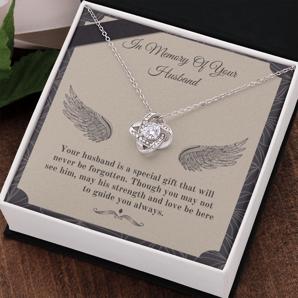 Husband Loss Necklace Card Spouse Memorial Gift