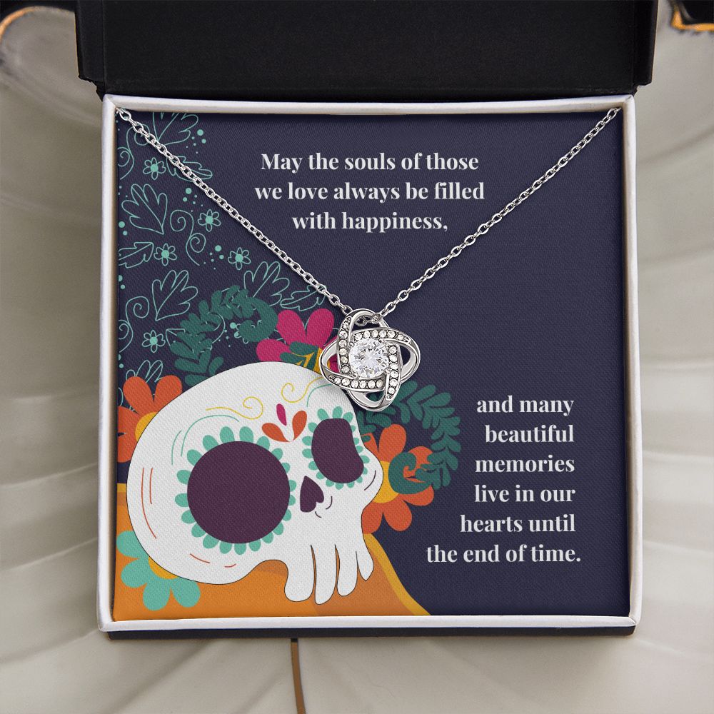 Day Of The Dead Memories Of Loved Ones Message Card Necklace Gift