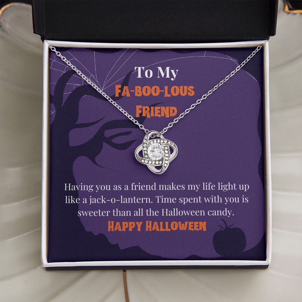 Happy Halloween Friend Necklace Card Cute Halloween Gift