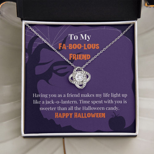 Happy Halloween Friend Necklace Card Cute Halloween Gift