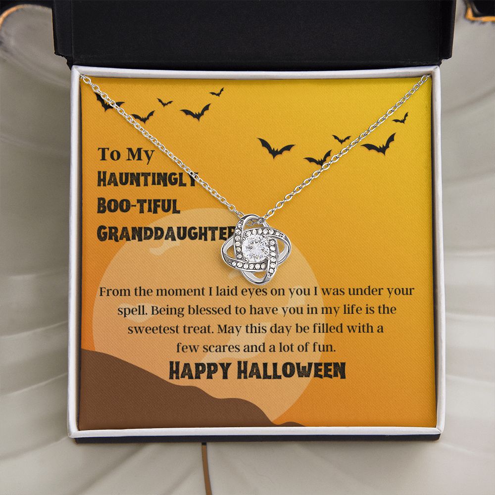 Happy Halloween Granddaughter Necklace Halloween Jewelry Gift