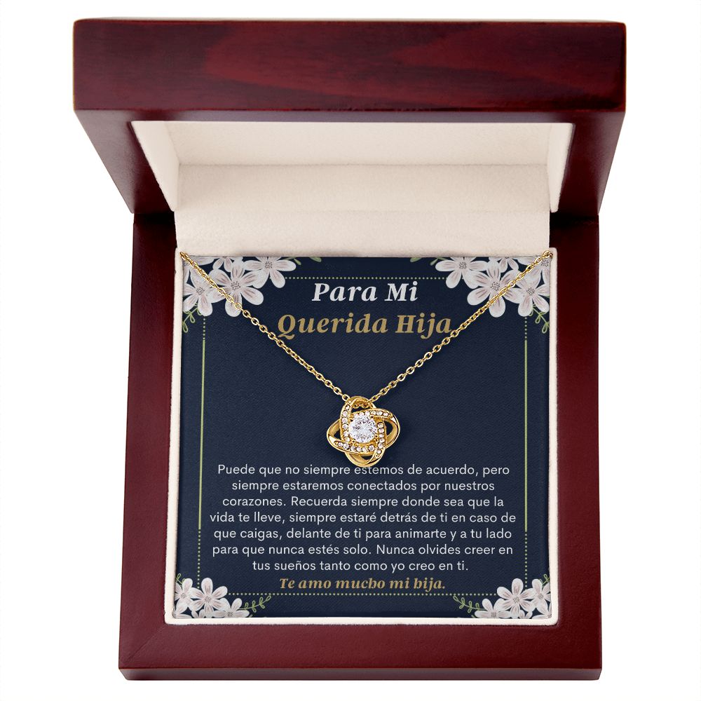 Querida Hija Collar Regalo Spanish Daughter Necklace Card