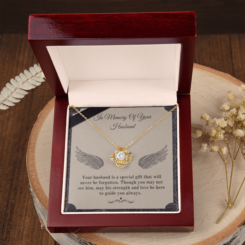 Husband Loss Necklace Card Spouse Memorial Gift