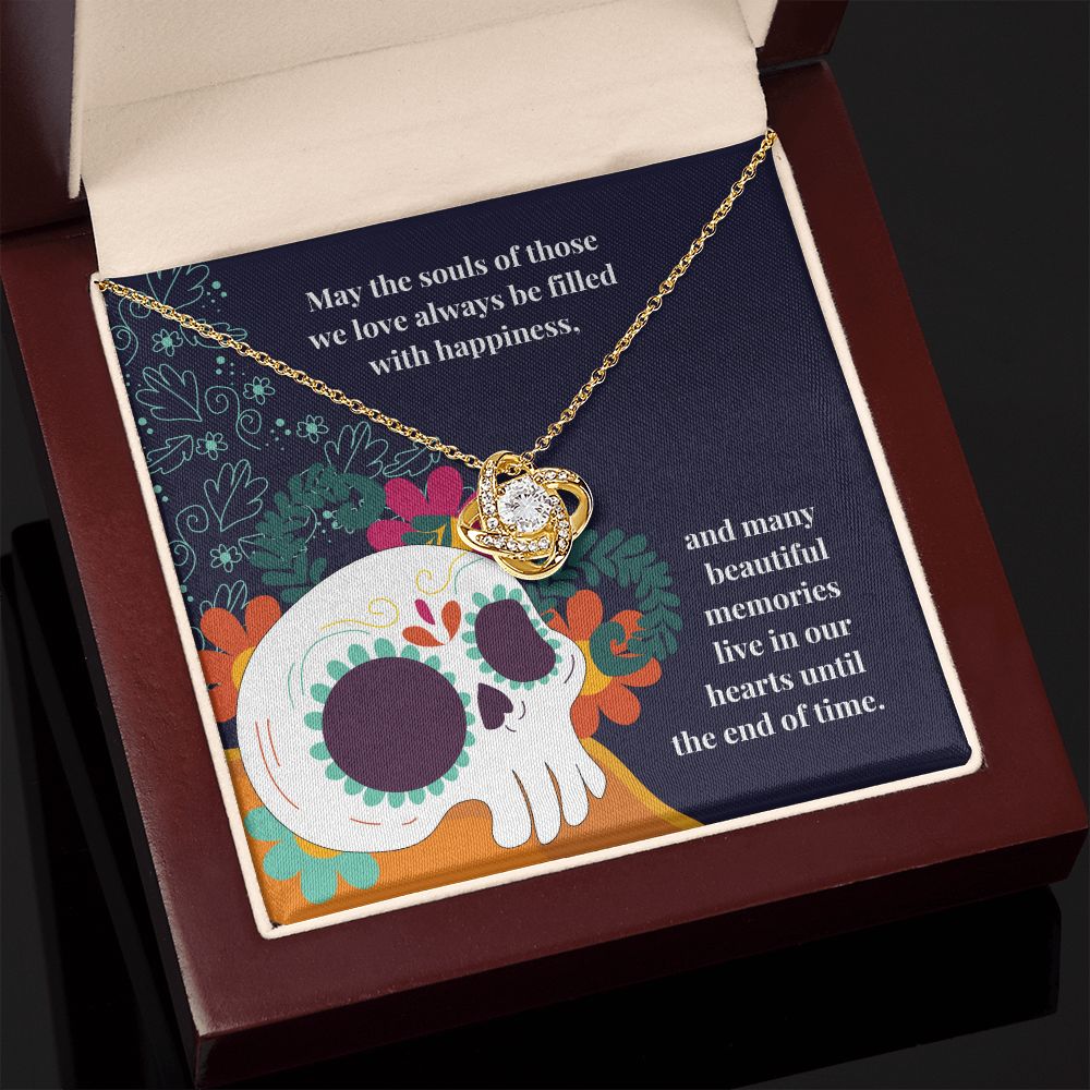 Day Of The Dead Memories Of Loved Ones Message Card Necklace Gift