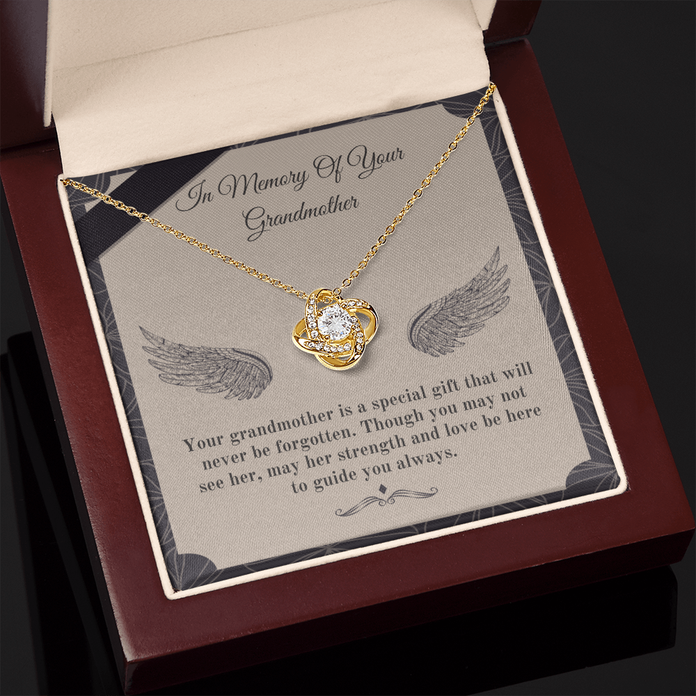 Grandmother Loss Necklace Card Grandma Memorial Gift