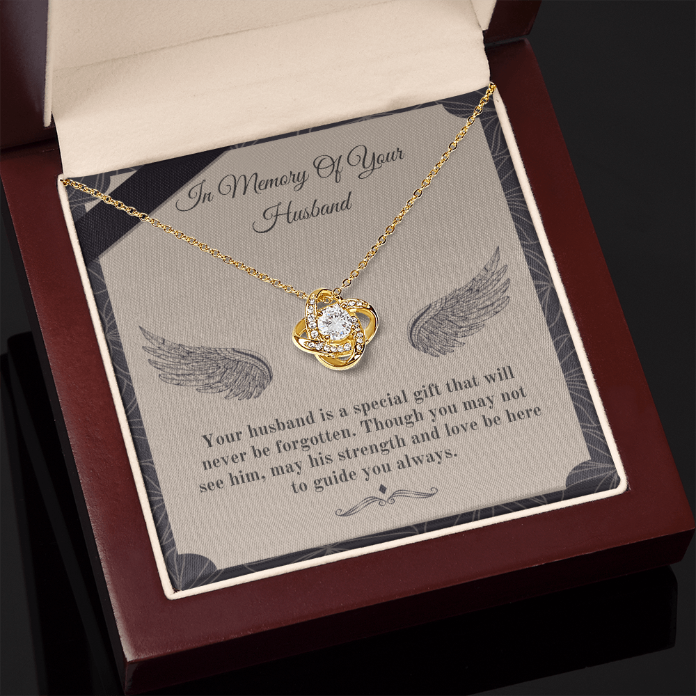 Husband Loss Necklace Card Spouse Memorial Gift