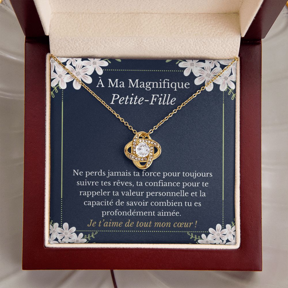 Petite-Fille Collier Cadeau French Granddaughter Necklace Card