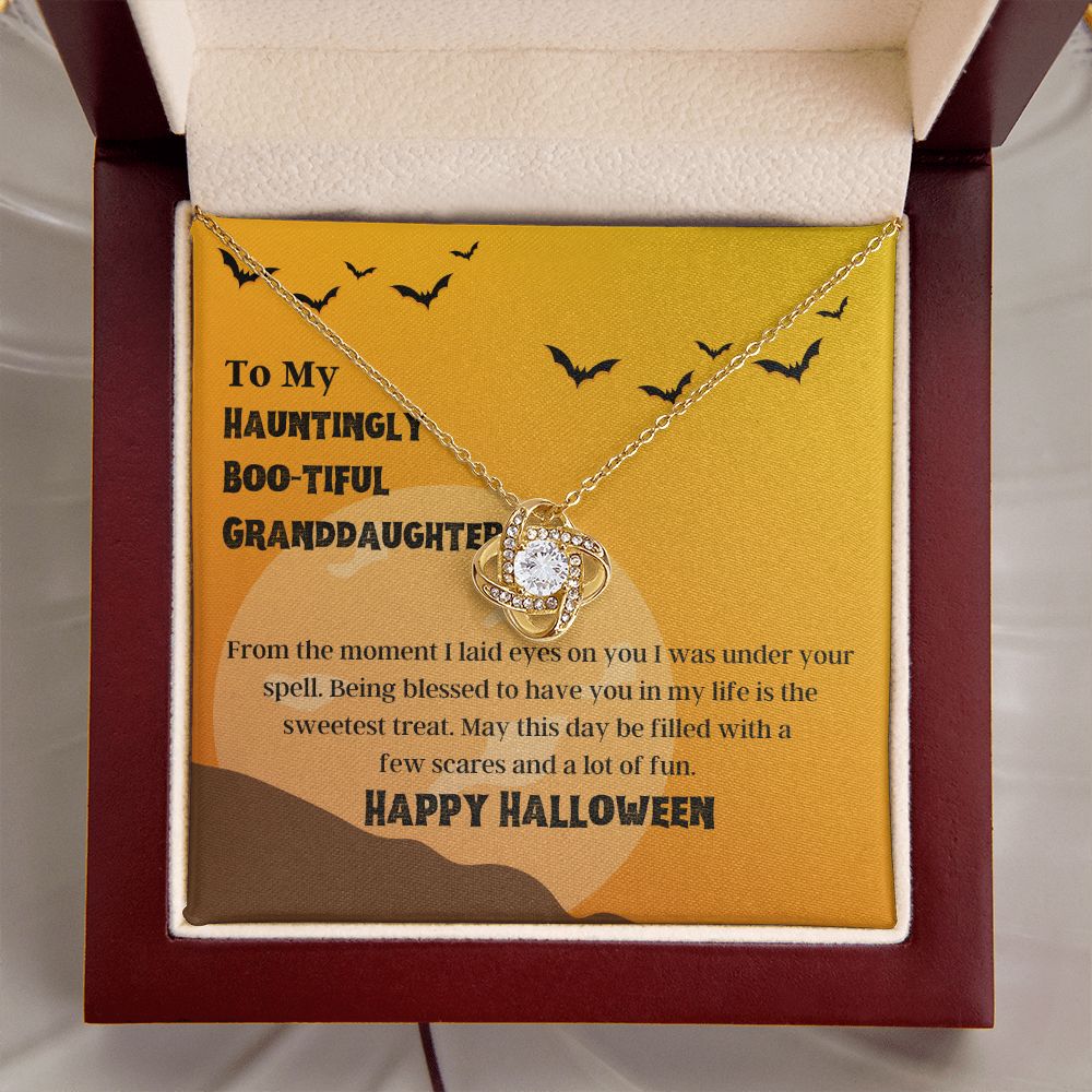 Happy Halloween Granddaughter Necklace Halloween Jewelry Gift