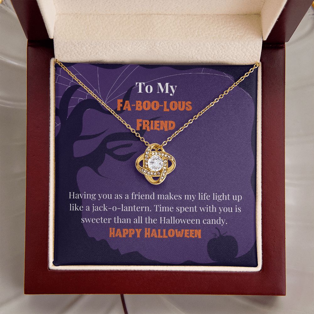 Happy Halloween Friend Necklace Card Cute Halloween Gift