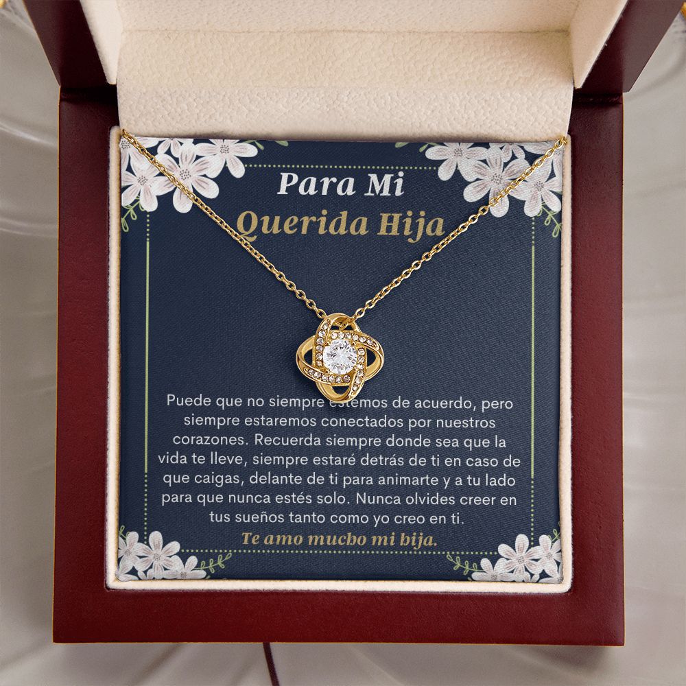 Querida Hija Collar Regalo Spanish Daughter Necklace Card