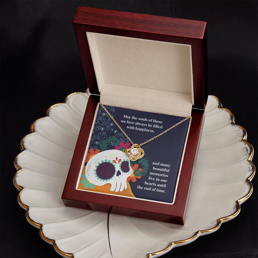 Day Of The Dead Memories Of Loved Ones Message Card Necklace Gift