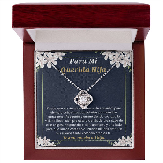 Querida Hija Collar Regalo Spanish Daughter Necklace Card