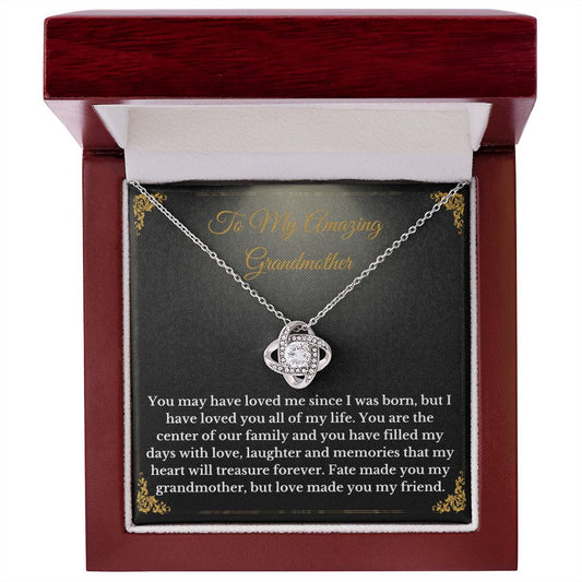 Grandmother Message Card Necklace Gift