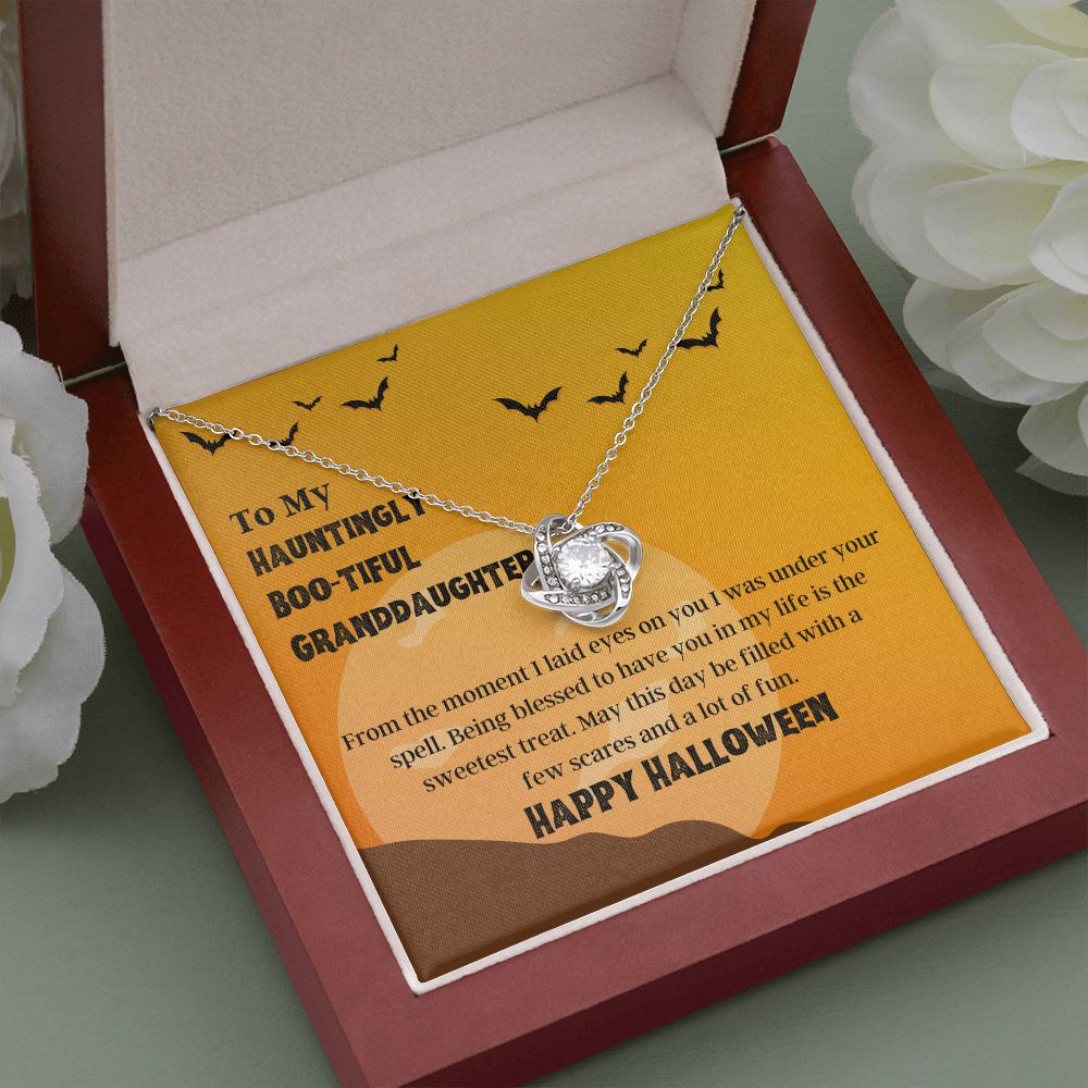 Happy Halloween Granddaughter Necklace Halloween Jewelry Gift