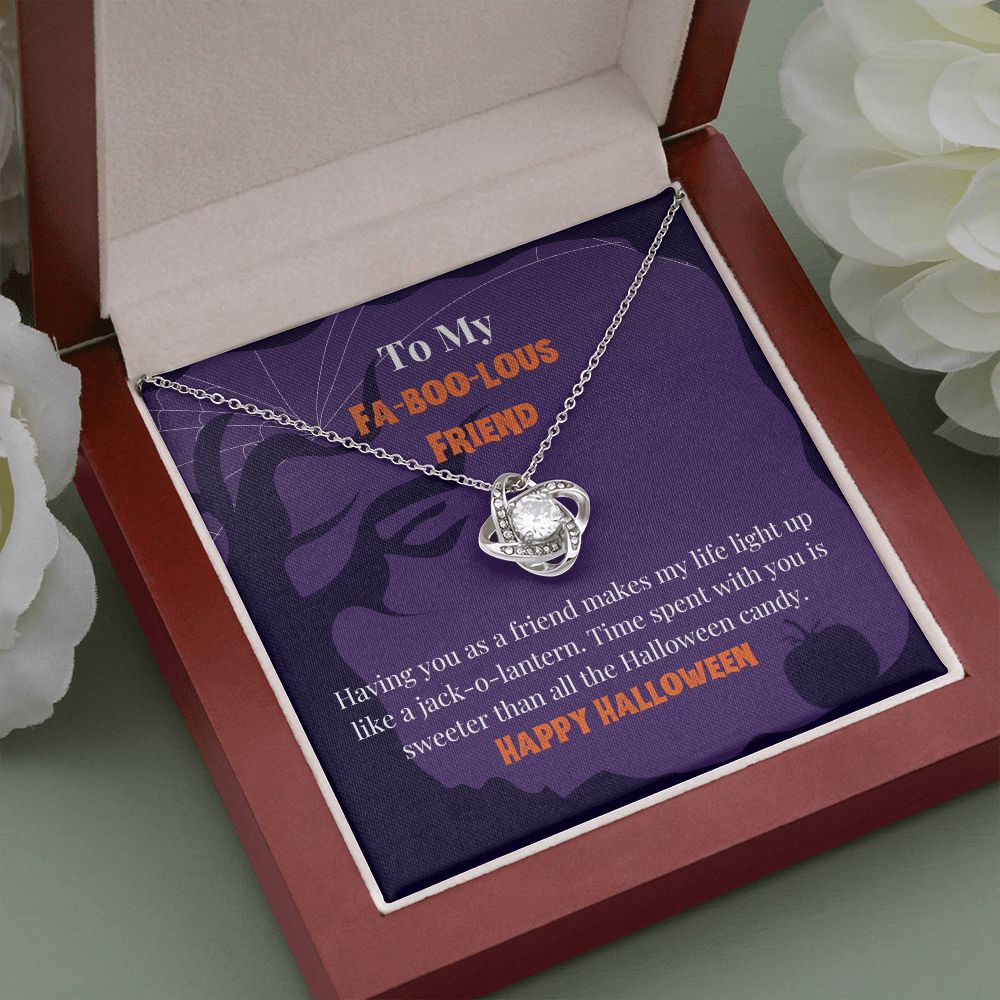 Happy Halloween Friend Necklace Card Cute Halloween Gift
