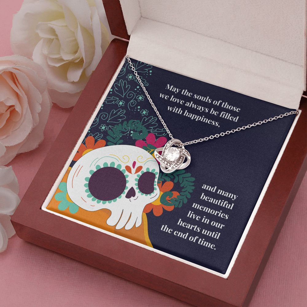 Day Of The Dead Memories Of Loved Ones Message Card Necklace Gift