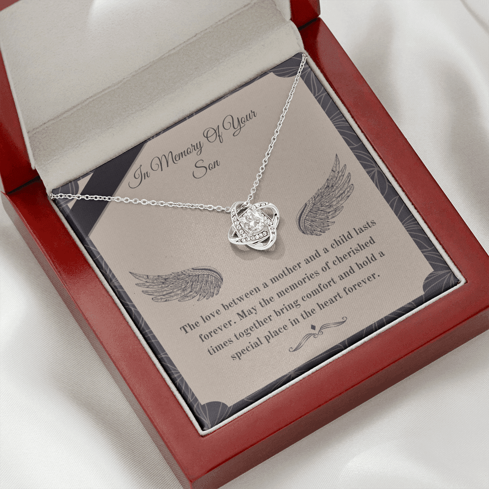 Son Loss Message Card Necklace Child Memorial Jewelry Gift