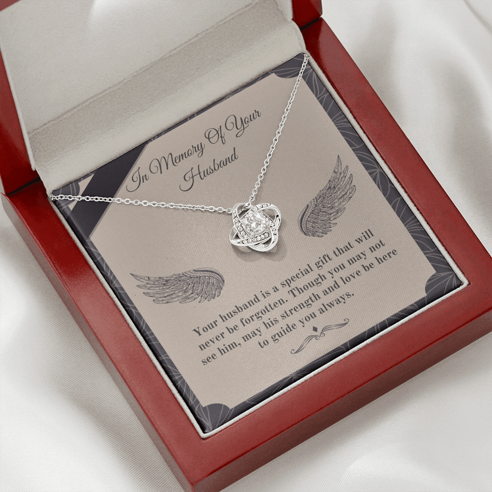 Husband Loss Necklace Card Spouse Memorial Gift