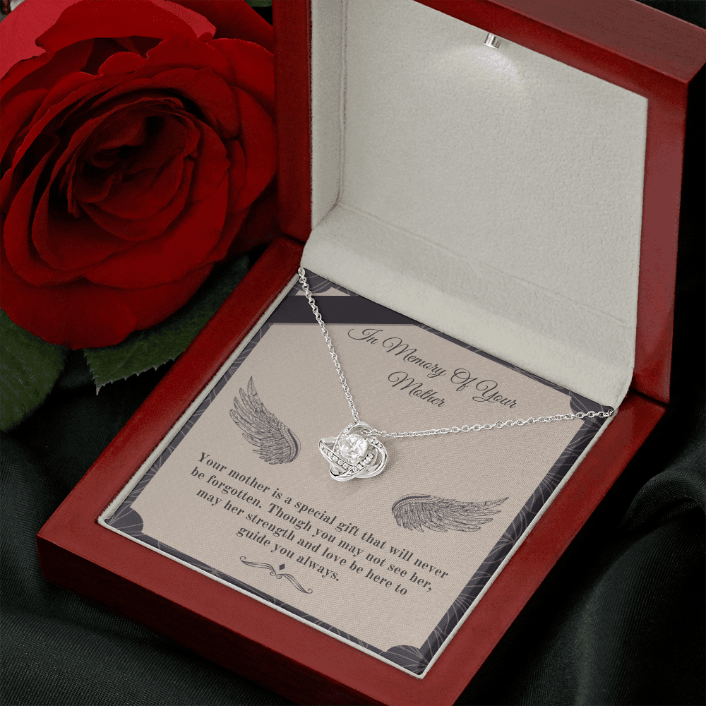 Mother Loss Message Card Necklace Mom Memorial Gift
