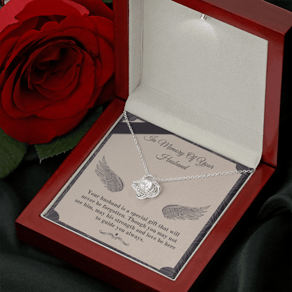 Husband Loss Necklace Card Spouse Memorial Gift