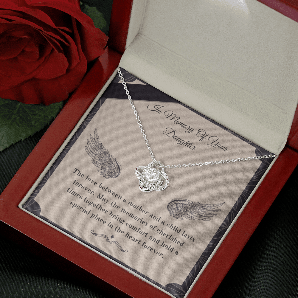 Daughter Loss Message Card Necklace Child Memorial Jewelry Gift
