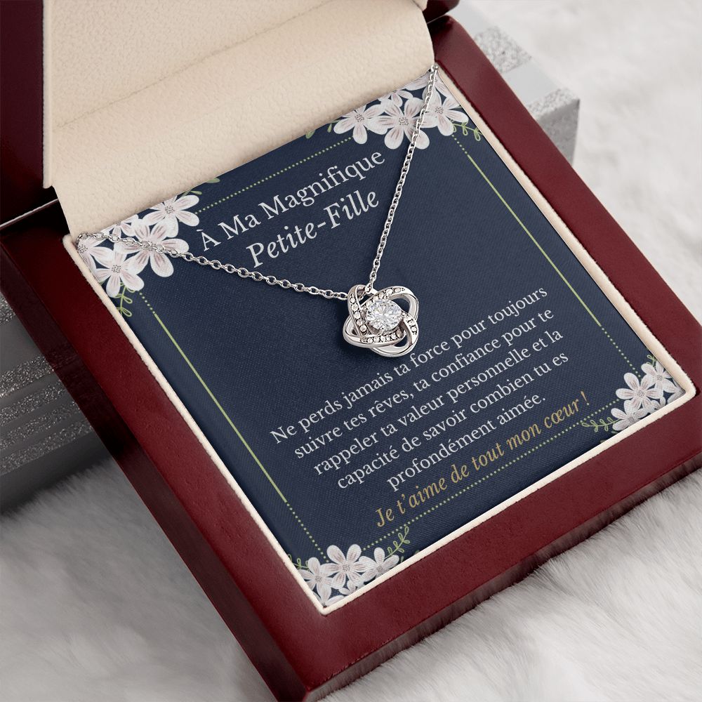 Petite-Fille Collier Cadeau French Granddaughter Necklace Card
