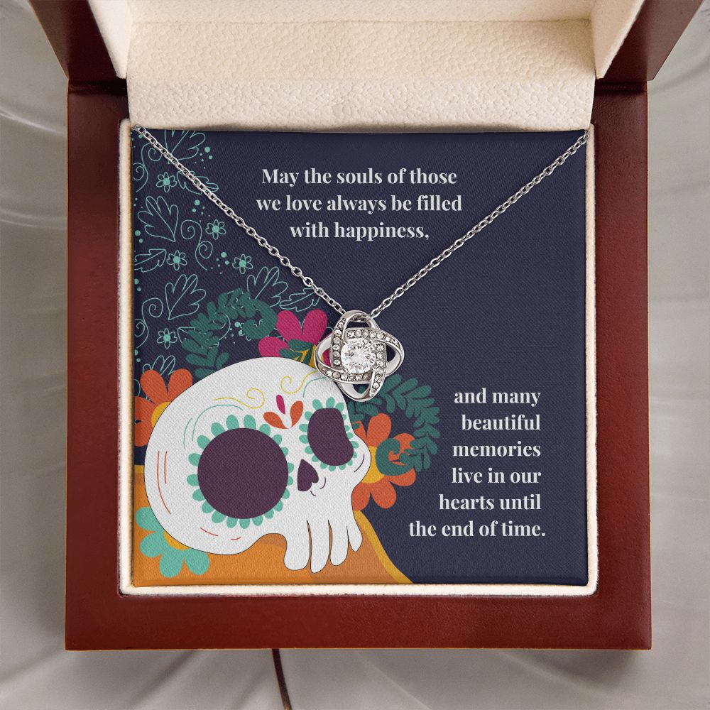 Day Of The Dead Memories Of Loved Ones Message Card Necklace Gift