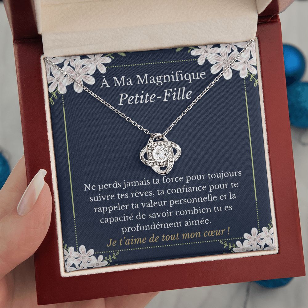 Petite-Fille Collier Cadeau French Granddaughter Necklace Card