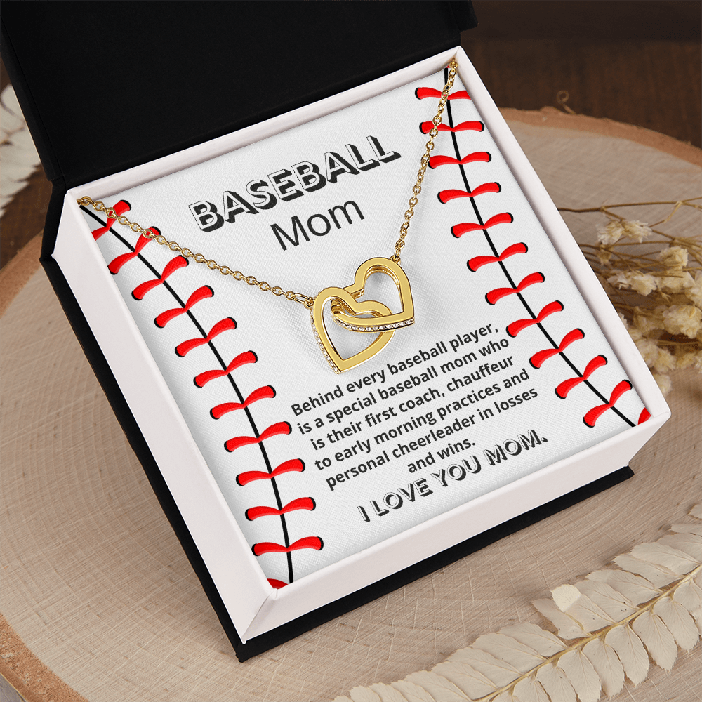 Baseball Mom Necklace Card Sports Mother Gift