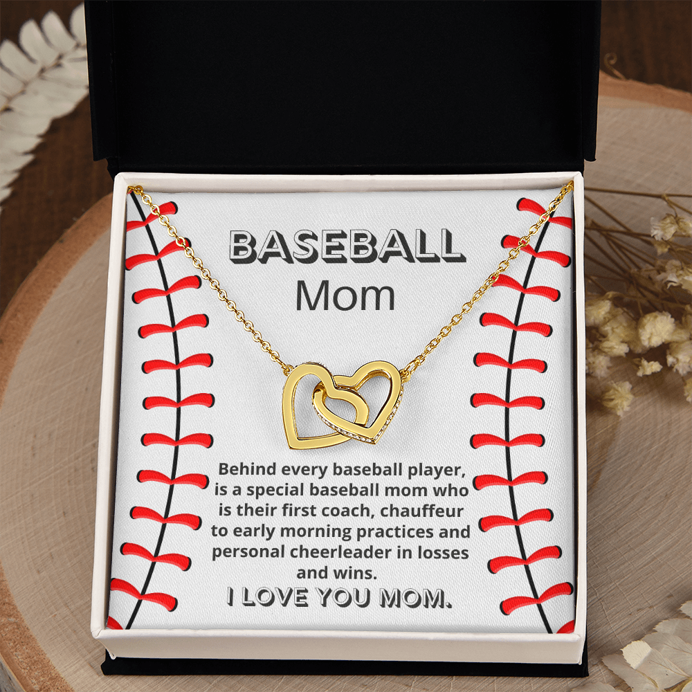 Baseball Mom Necklace Card Sports Mother Gift