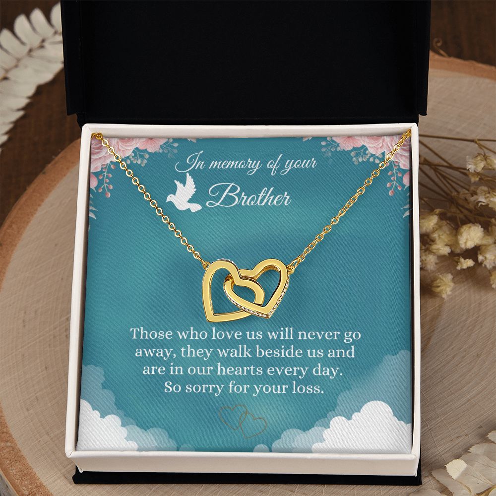 Brother Loss Memorial Message Card Necklace Gift