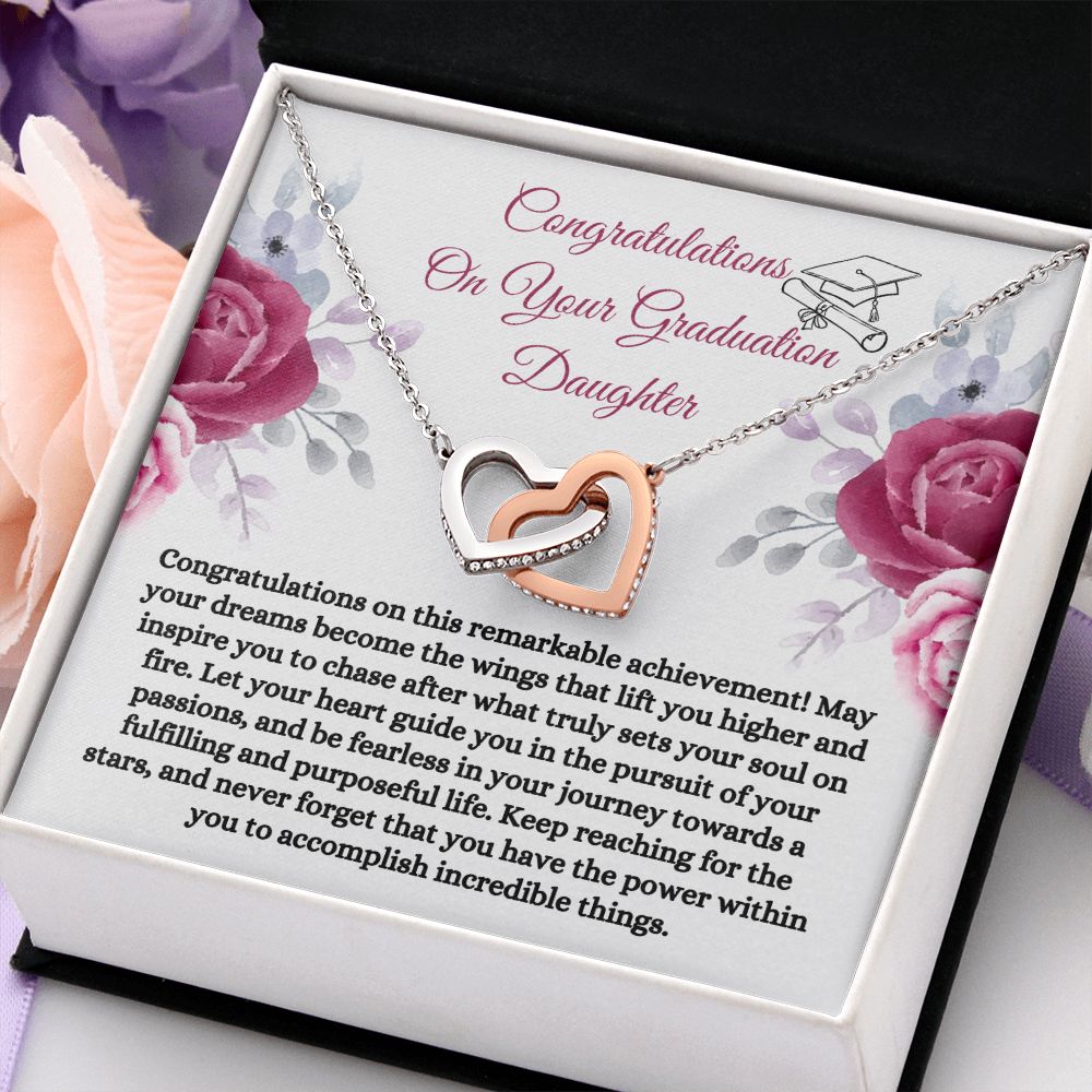 Daughter Graduate Necklace Card Child Graduation Gift
