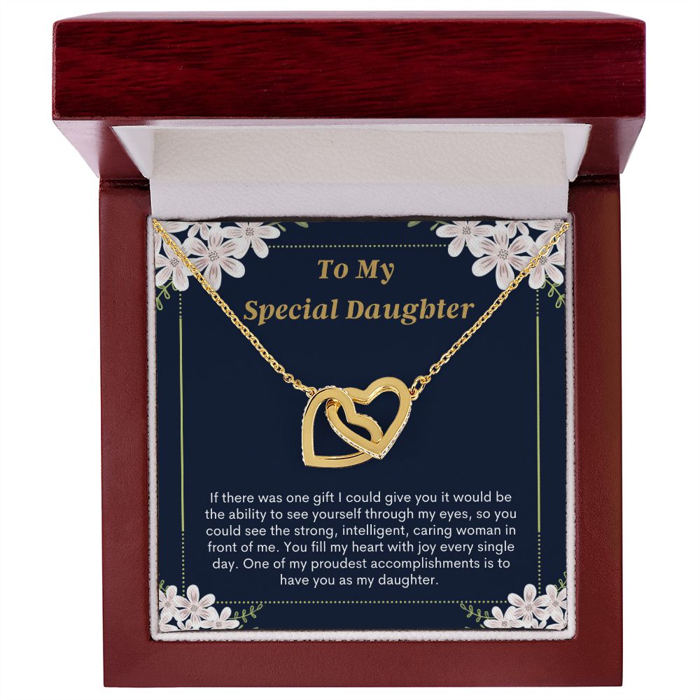 Special Daughter Sweet Message Card Necklace Gift