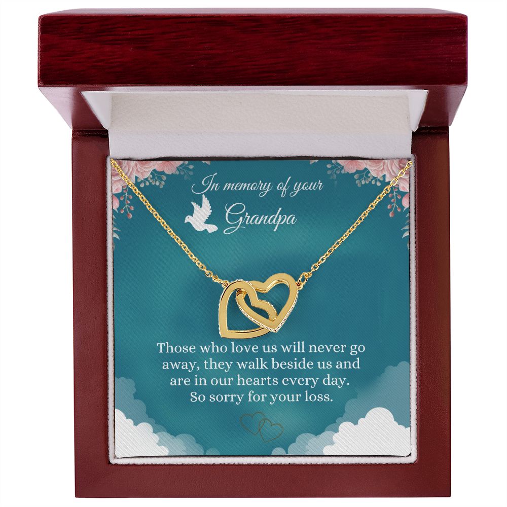 Grandpa Memorial Necklace Card Gift Grandfather Loss Jewelry Gift