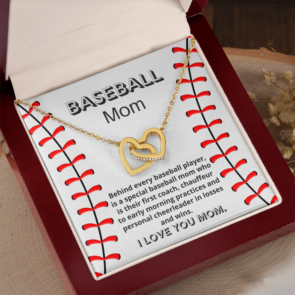 Baseball Mom Necklace Card Sports Mother Gift