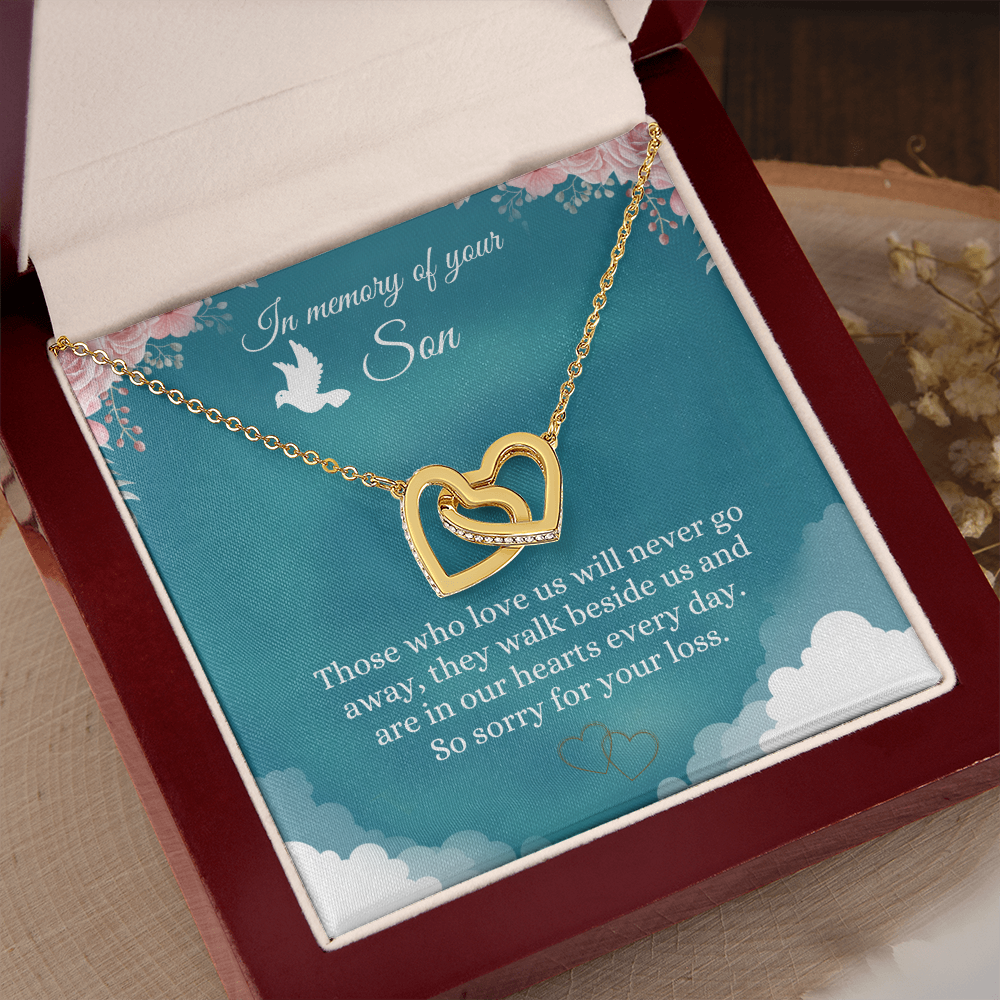 Son Memorial Necklace Card Gift Child Loss Jewelry Gift