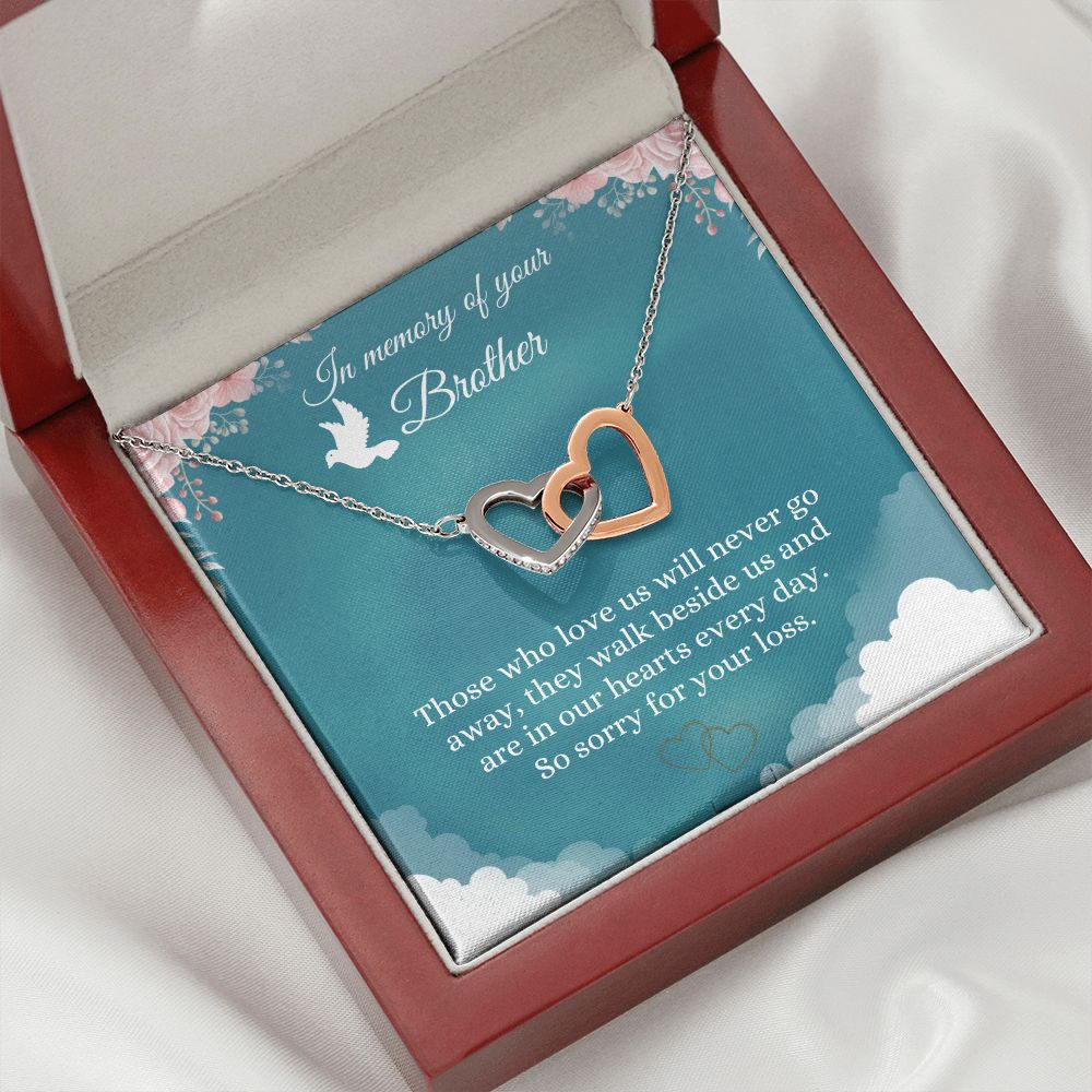 Brother Loss Memorial Message Card Necklace Gift