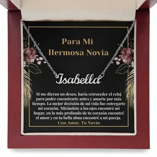 Novia Collar Con Nombre Spanish Girlfriend Custom Name Necklace