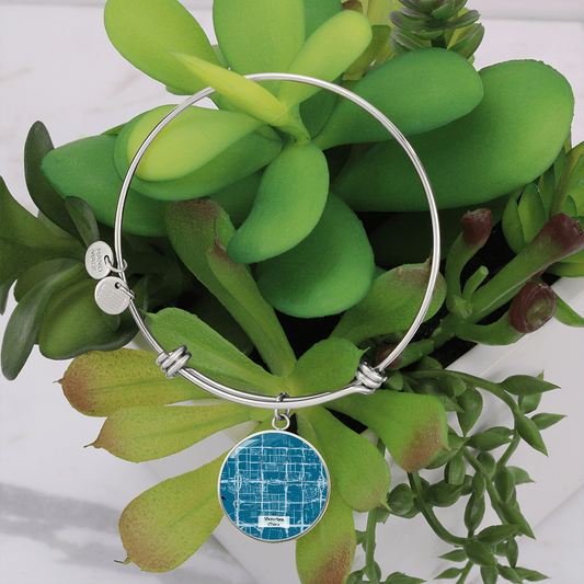 Shenzhen China City Blue Map Bracelet Gift