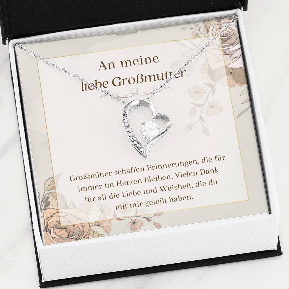 Großmutter schmuck, gift for grandma, German message card
