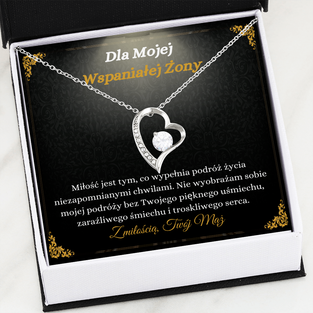 Wspaniałej Żony Naszyjnik Polish Wife Necklace Card