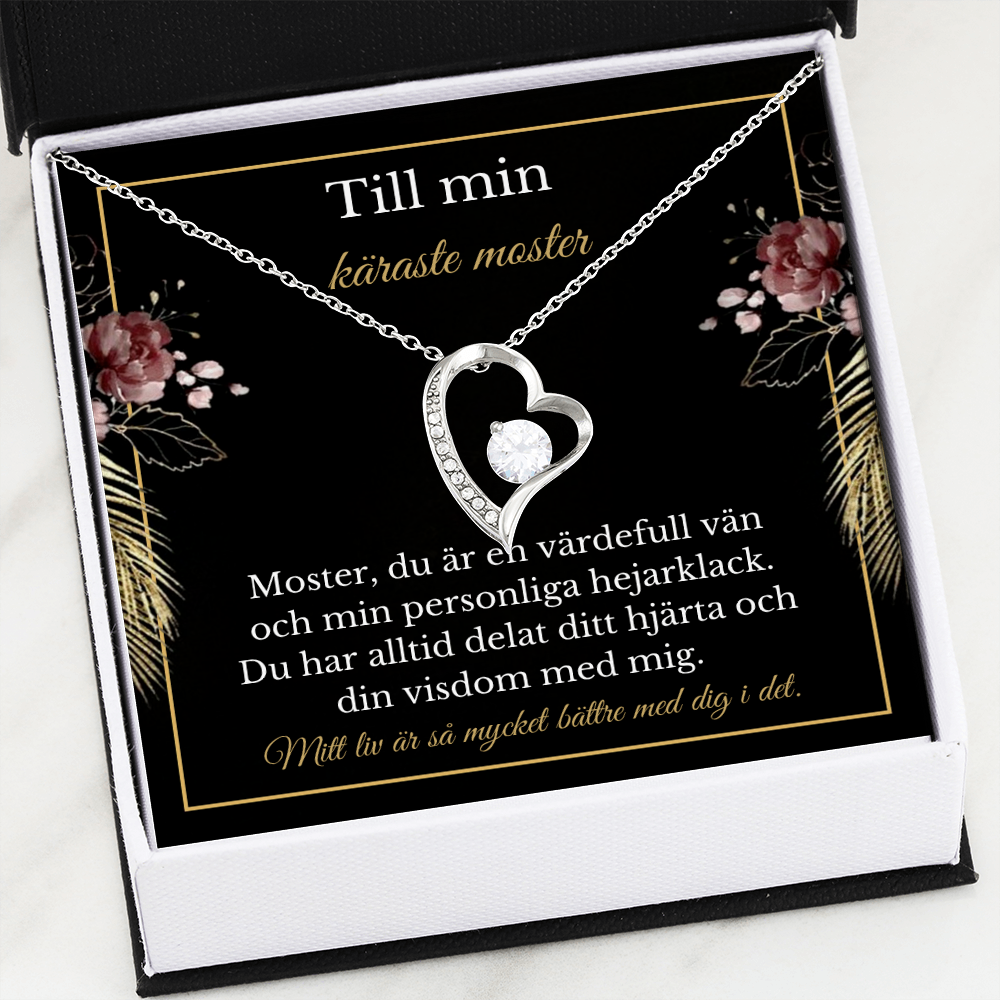 Käraste Moster Halsband Swedish Auntie Message Card Necklace