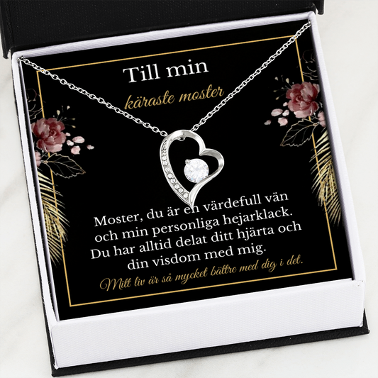 Käraste Moster Halsband Swedish Auntie Message Card Necklace