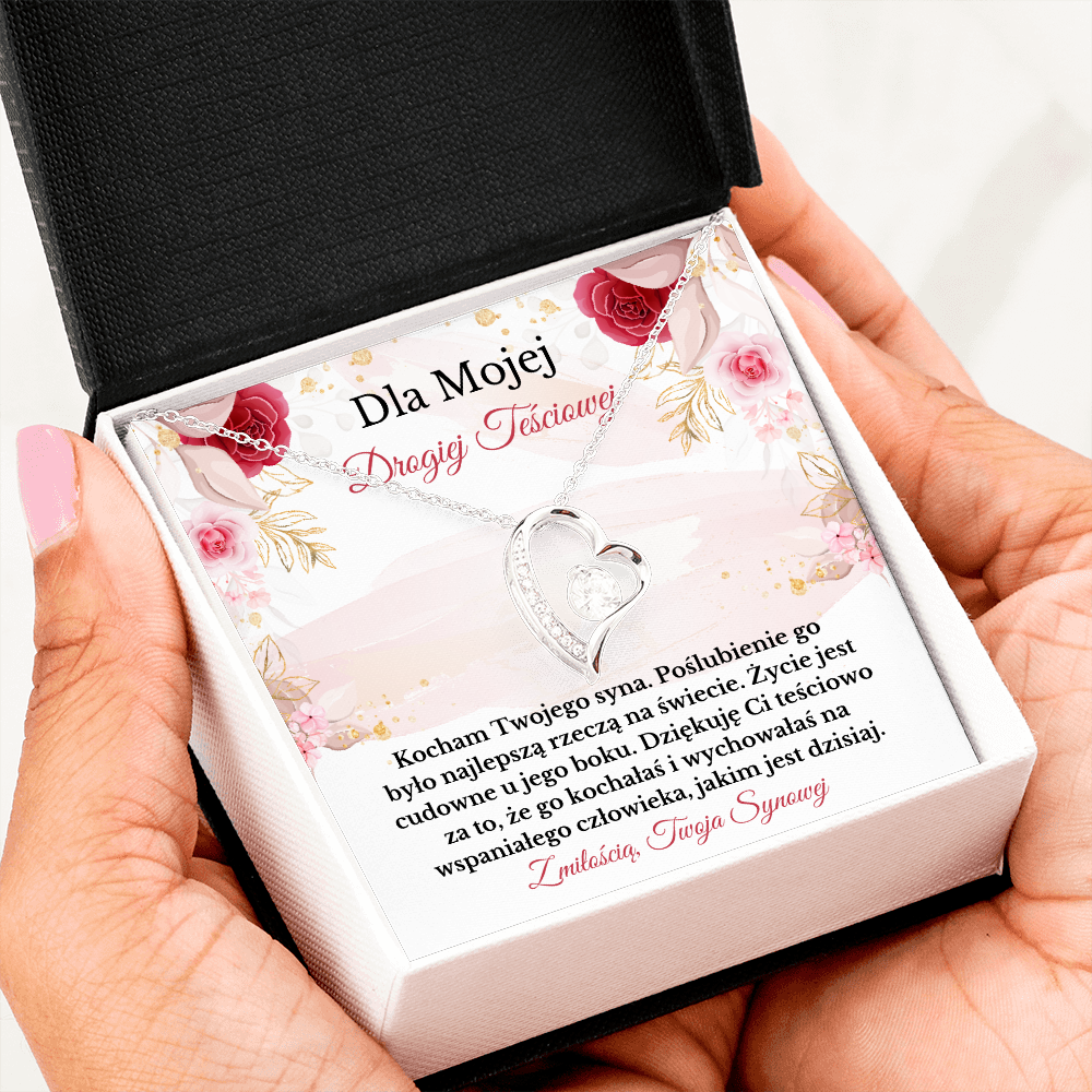 Drogiej Teściowej Naszyjnik Polish Mother-In-Law Necklace Card