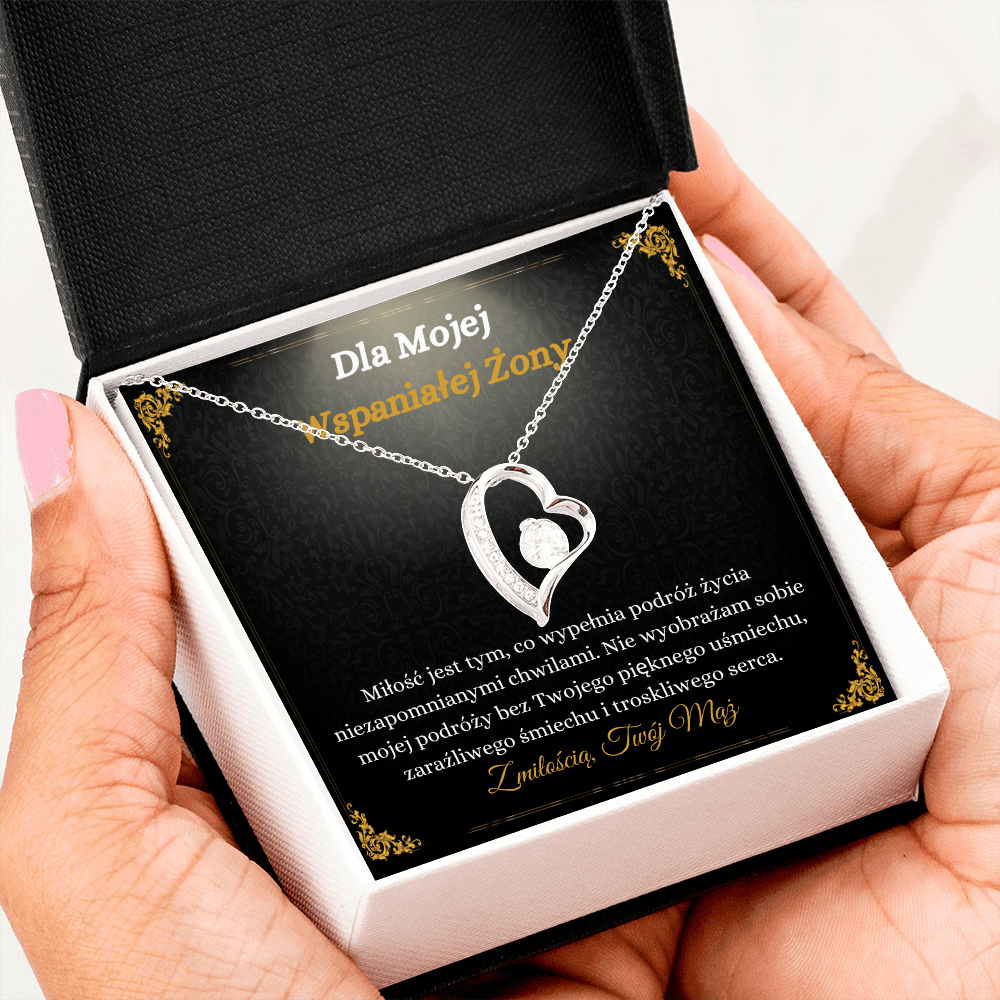 Wspaniałej Żony Naszyjnik Polish Wife Necklace Card