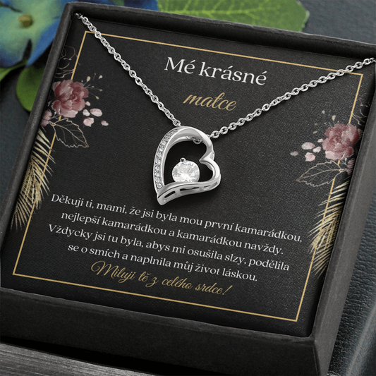 Krásné Matce Náhrdelník Czech Mother Message Card Necklace