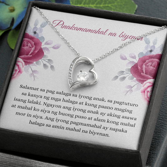 Sa Aking Biyenan Filipino Mother-In-Law Necklace Gift