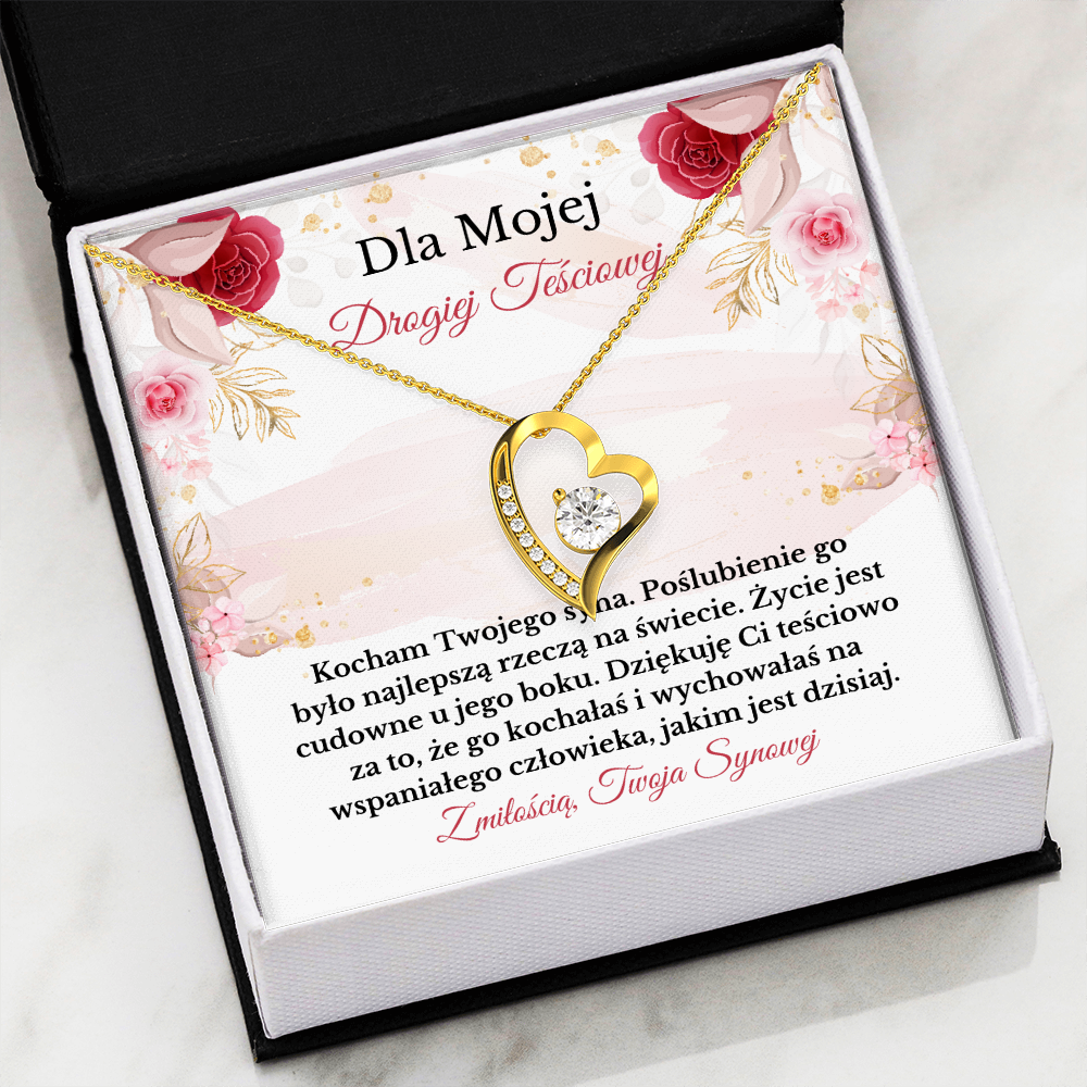 Drogiej Teściowej Naszyjnik Polish Mother-In-Law Necklace Card